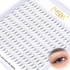 EMEDA Volume Eyelashes, 5D Eyelash Extensions, D Curl, 0.07 mm Volume Eyelashes, 9 mm, 10 mm, 12 mm, 14 mm Mix Length, Prefabricated Fans, 0.07 Russian Cluster Volume Eyelashes, 9 Rows (5D 12 mm)