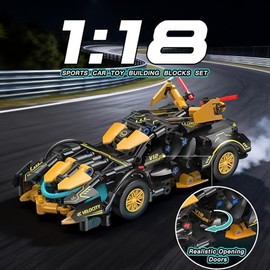 Racing Car Building Set, 1:18 MOC Building Car Toy – Car Building Kit for Boys' Birthday Gift Car Model, Sports Car Construction Kit for Ages 6+