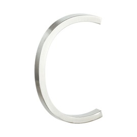 HASWARE Floating House Number Plate: 5" (12cm) Modern Door Sign - Eye-catching for Street Numbers (C, Silver)