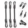 BESPORTBLE 6Inch Bungee Cords with Carabiner: Black Short Elastic Tie