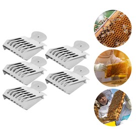 Pack of 5 Interceptor Cage Clips, Stainless Steel Bee Clip Cages, Queen Bee Beetle Cage, Beekeeper, Catching Tool, Beekeeping Equipment for Catching Queen Bee