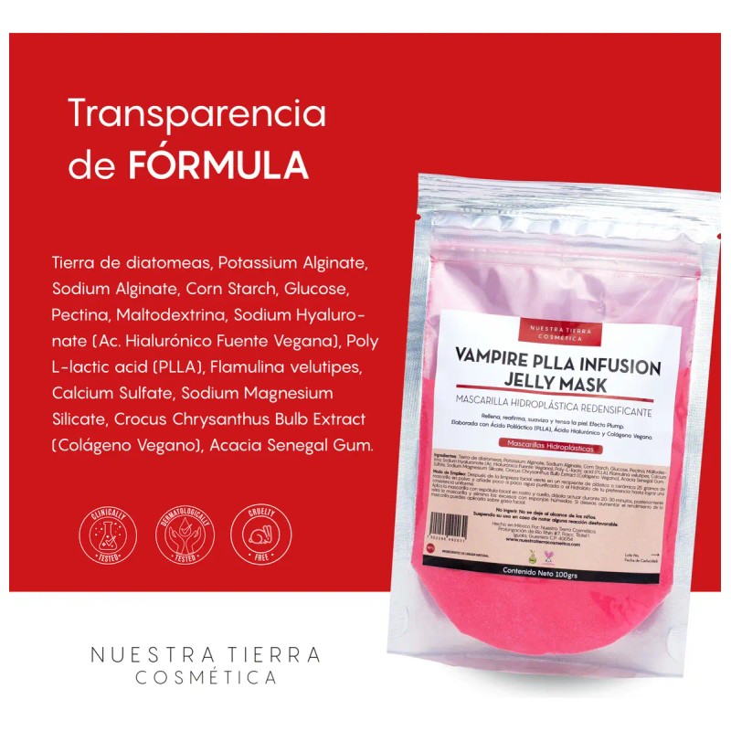 Mascarilla Hidroplástica Vampire Rellenadora Con Poliláctico Todo tipo de piel
