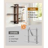 SUMGAR Floating Shelves for Wall Walnut Mounted Shelf Unit for