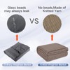 Guohaoi Knitted Weighted Blanket(Beige 50"x60" 5lbs),Home Décor Cooling Throw Blanket