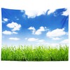 Loccor Fabric 5x4ft Blue Sky Backdrop Spring Green Field Beautiful