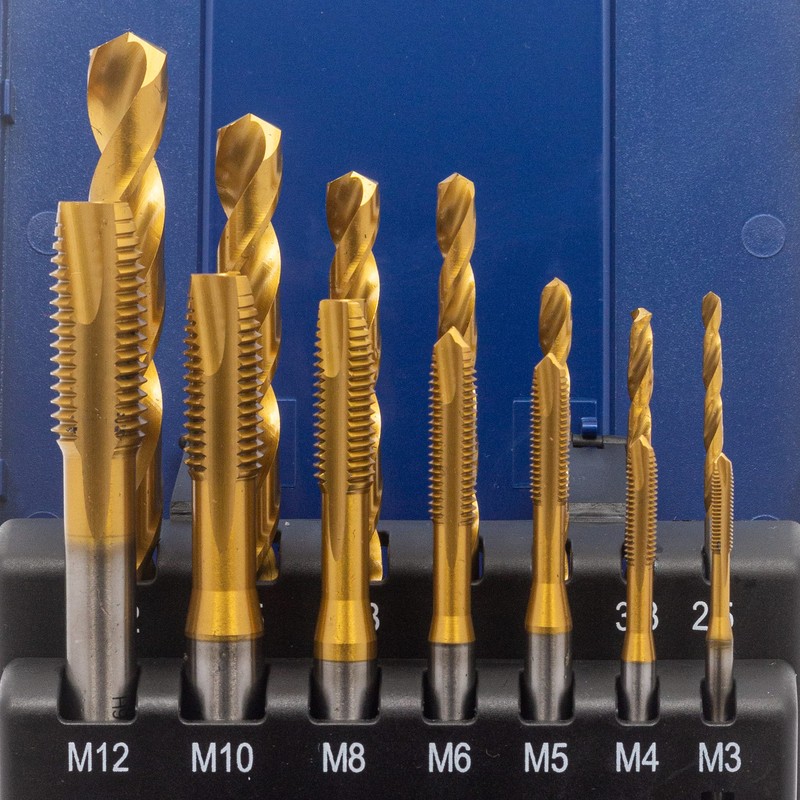 WSH-TOOLS Machine Tap Set Through Hole M3, M4, M5, M6,
