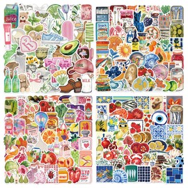 200PCS Pink Aesthetics Stickers, Girly Cute Coquette Stickers Pack for Laptop Luggage Scrapbooking Skateboard Guitar Water Bottle, Gift for Teens Kids Girls