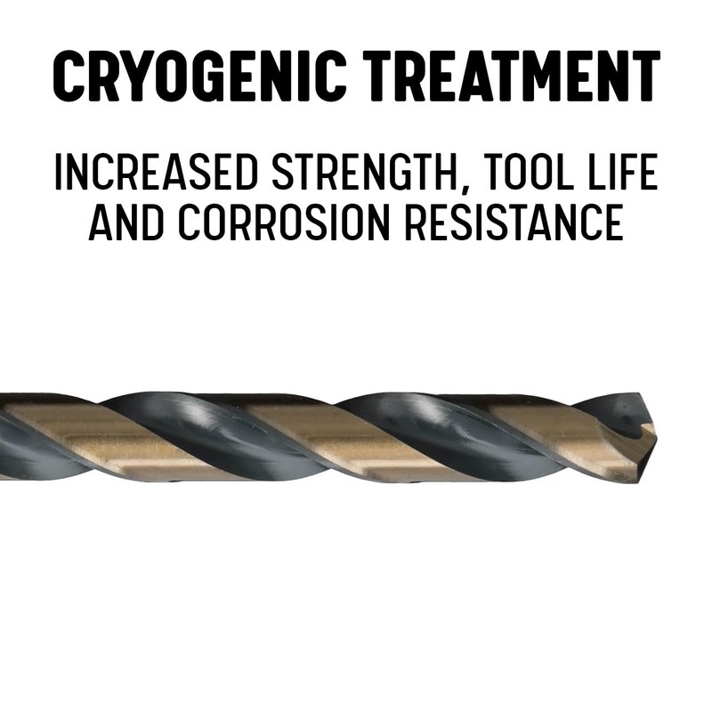 Drill America CRYO Series 1/16 Zoll Cryogenic HSS Schwarz und