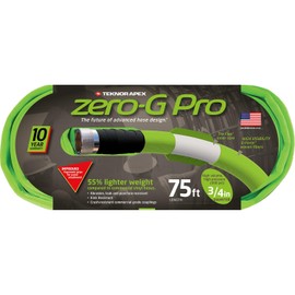 zero-G Lightweight, Ultra Flexible, Durable, Kink-Free Garden Hose, 5/8-Inch by 100-Feet,Black (3/4" x 75')