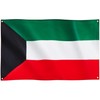 Runesol Kuwait Flag, 91x152cm, 3ft x 5ft, 4 Grommets, Eyelet