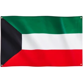 Runesol Kuwait Flag, 91x152cm, 3ft x 5ft, 4 Grommets, Eyelet In Every Corner, Isra and Mi’raj, Daulat Al Kuwait, كوت, State Flag, Premium Flags, Inside, Outside, Banner, Vivid Colours