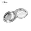sourcing map 12Pcs Air Vents Circular Soffit Vent 50mm/2" Stainless