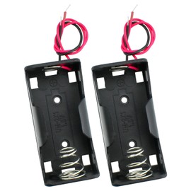SDTC Tech 2-Pack 1x C Cell Battery Holder 1.5V C Size Battery Case Box with Wire Leads