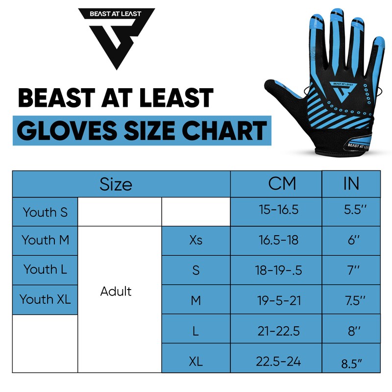 Beast AT Least Youth Football Gloves, Breathable Performance Football Gloves