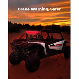 KEMIMOTO 30" LED Chase Light Bar for UTV 1.5”-2” Roll Cage, All in One with Strobe Brake Signal Light Compatible with Can-Am Maverick X3 Polaris RZR Pionner Off-Road