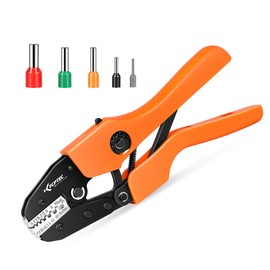 KF CPTEC Crimping Tool for Wire Ferrules, 0.5–10mm² (AWG 8–22) – Self-Adjusting Ferrule Crimper for Insulated and Non-Insulated End Sleeves