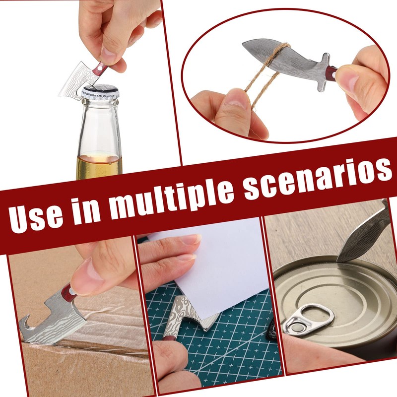Minatee 13 Pieces Mini Knifes Damascus Pocket Set Tiny Chef