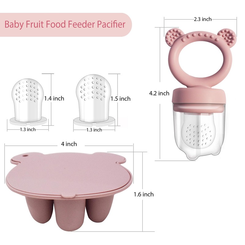 Big Spinach Silicone Freezer Tray Baby Fruit Feeder Food Teething