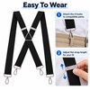 Heavy Duty X-Back Suspenders for Men – Adjustable Elastic Straps