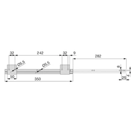 Emuca - Set of Roller-Bearing Runners for underdesk keyword Platform/Shelf/Drawer, Grey, Wood