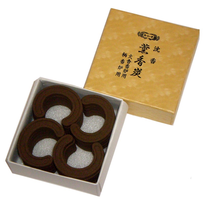 Gyoshodo Incense Incense Incense Agarwood Coal, Horseshoe Shape, Small 20