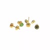 Unbranded Gold Stainless Steel Birthstone Earrings - August - 2