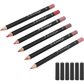 Delineador de Labios de 6 Uds, Lápiz Labial de Larga Duración, Lápiz Labial Profesional Resistente Al Agua Mate de Larga Duración, Cosméticos Pigmentados para Mujeres Y Niñas(conjunto 03)
