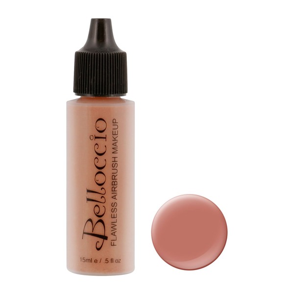 Half Ounce Bottle of Peachy Keen Blush (#BB101) Belloccio's Professional Flawless Airbrush Makeup (Warm your cheeks with peach)
