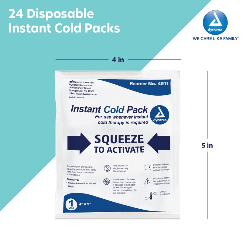Dynarex Cold Pack 4 x 5, 24 count
