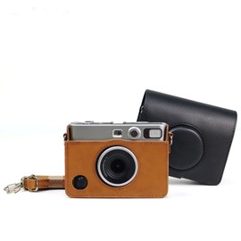 Retro PU Leather Camera Bag Digital Camera Case Photography Leather Case for Instax Mini Brown