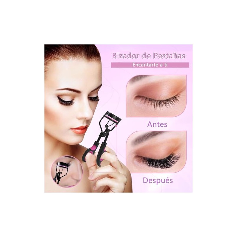 Rizador de Pestañas 7 en 1 con 4 Almohadillas de