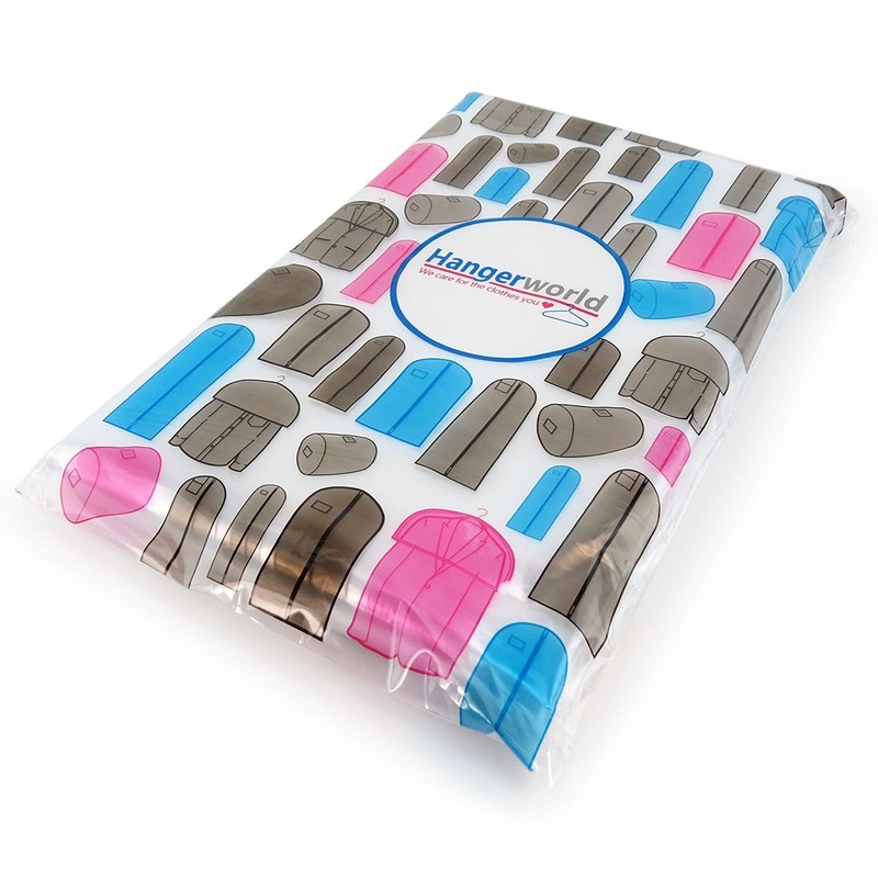 Hangerworld Pack of 20 Clear 80 Gauge Dry Cleaning Laundrette