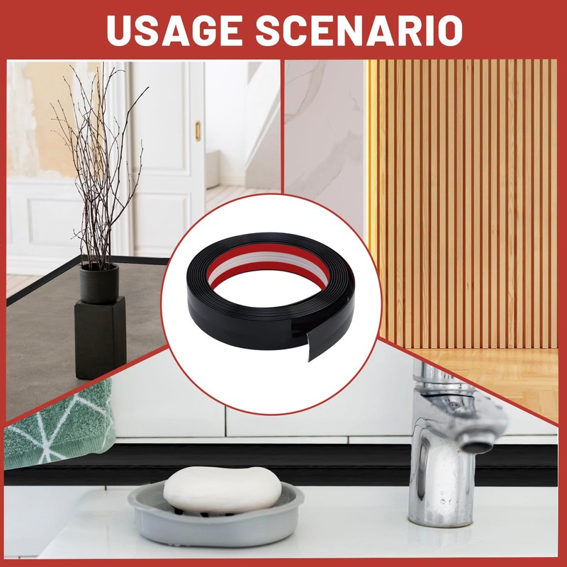 22 Feet Flexible Inside & Outside Corner Trim Molding, Peel