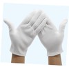 Operitacx 6 Pair Lightweight White Cotton Gloves of Protective Work