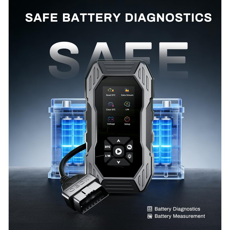 Jump Starter with OBD2 Scanner 5000A Peak, 12V Portable Car