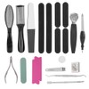 20pcs Pedicure Tool Set Calluses Removal Dead Skin File Foot