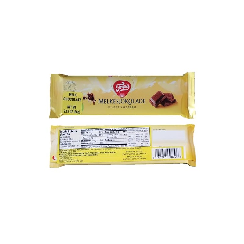 Freia Chocolate Small Size Bars 60g 5-Pack