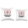 Hysterectomy Gifts Funny Hysterectomy Recovery Uterus Throw Pillow, 18x18, Multicolor
