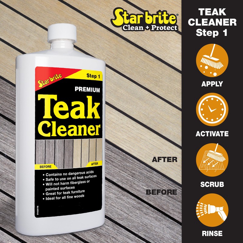 STAR BRITE Teak Care 3 Step Kit - Teak Cleaner