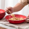 ZAROCRUS Farmhouse Melamine Pasta Bowls Set of 6, 42 OZ