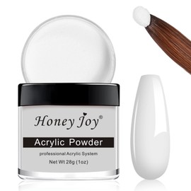 28g/box Acrylic Powder Professional White Clear Black Nude Acrylic Nail French Manicure Powder for Nail Extension Acrylic Nail System,HJ-NAP016 (White)