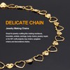 KYUNHOO 4 Meters Heart Chains for Jewelry Making Gold Plated
