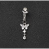Crdifu Pack of 2 Clips On Fake Belly Button Piercings