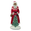 Ebony Treasures Black Santa with Christmas Tree Collectible Figurine, 10" Tall