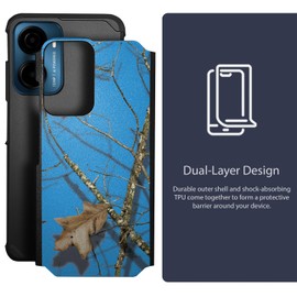 CasesonDeck Blue Case Compatible with AT&T Propel 2 5G / Cricket Magic 2 5G 2024 Case [Dual Tactical] Heavy Duty Case with Double Layer Protection and Design (Blue Hunters Camo)