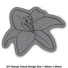A7 'Lily Flower' Unmounted Rubber Stamp (RS00005985)