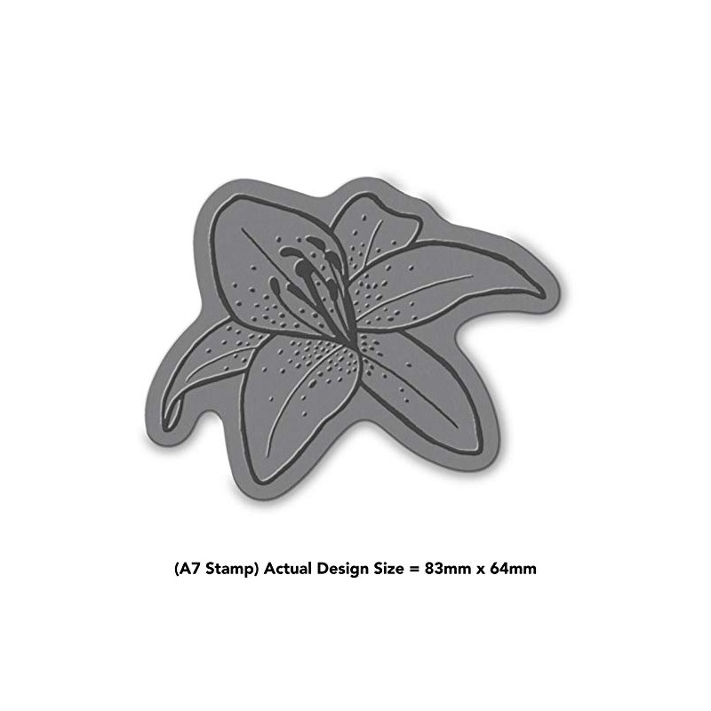 A7 'Lily Flower' Unmounted Rubber Stamp (RS00005985)