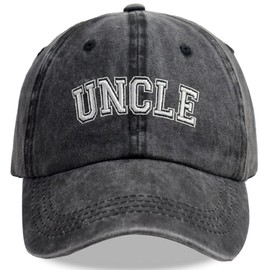 Best Uncle Ever Hats for Men, Uncle Gifts from Niece Nephew, Adjustable Embroidered Cotton Baseball Cap for Dad Papa Grandpa Husband Mr Hubby
