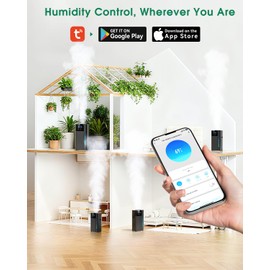 18L/4.7Gal Smart Humidifier Large Room, Warm & Cool Mist Humidifier for Bedroom, Up to 2500 sq ft Whole House Coverage, 800mL/h Output, Top Fill, 24H Timer, 70H Runtime, Humidifier for Home, Plant