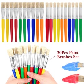 Paint Brushes, Anezus 20 pcs Kids Paint Brushes Large Toddler Paint Brushes for Washable Paint Acrylic Paint